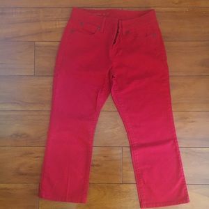 Beautiful Red Signature Crop & Flare Jeans Size 2